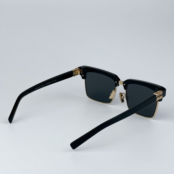 Miu Miu MU10ZS 1AB5S0 BRAND NEW Sunglasses Black Dark Grey Square Unisex main image 13